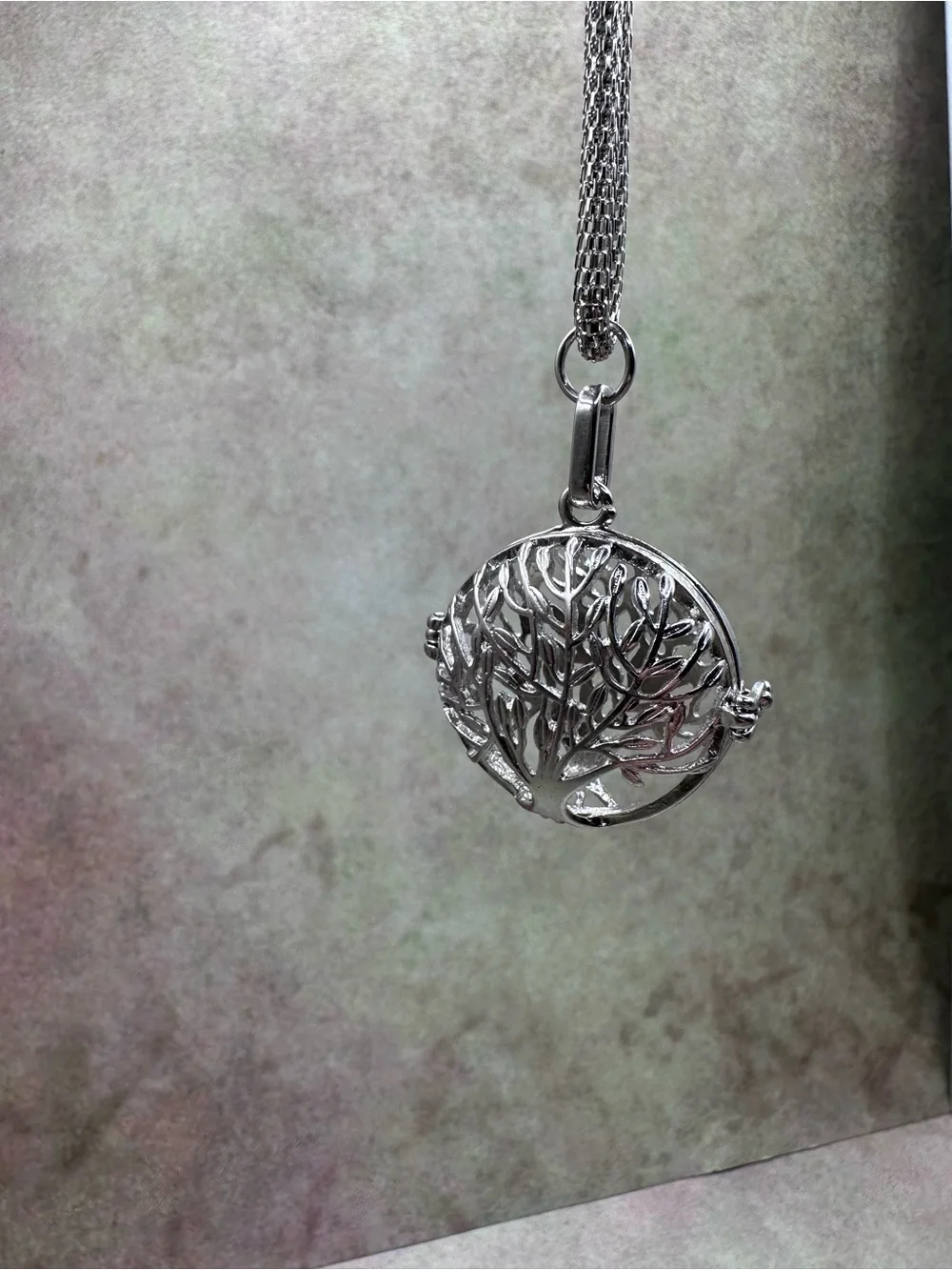 Silver Tree of Life Locket Necklace - Women Jewelry - Picture 6 of 13